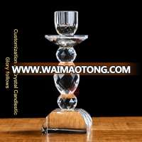 Wholesale New Fashion Wedding Elegant Crystal Candlestick Holder For House Warning Present