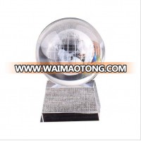 Beautiful crystal world globe centerpieces Door handle crystal faceted ball Souvenir gift crystal glass earth globe